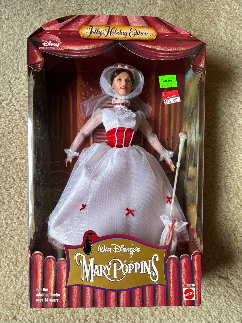 Barbie Mary Poppins Jolly Holiday Edition Costume Doll - White & Red